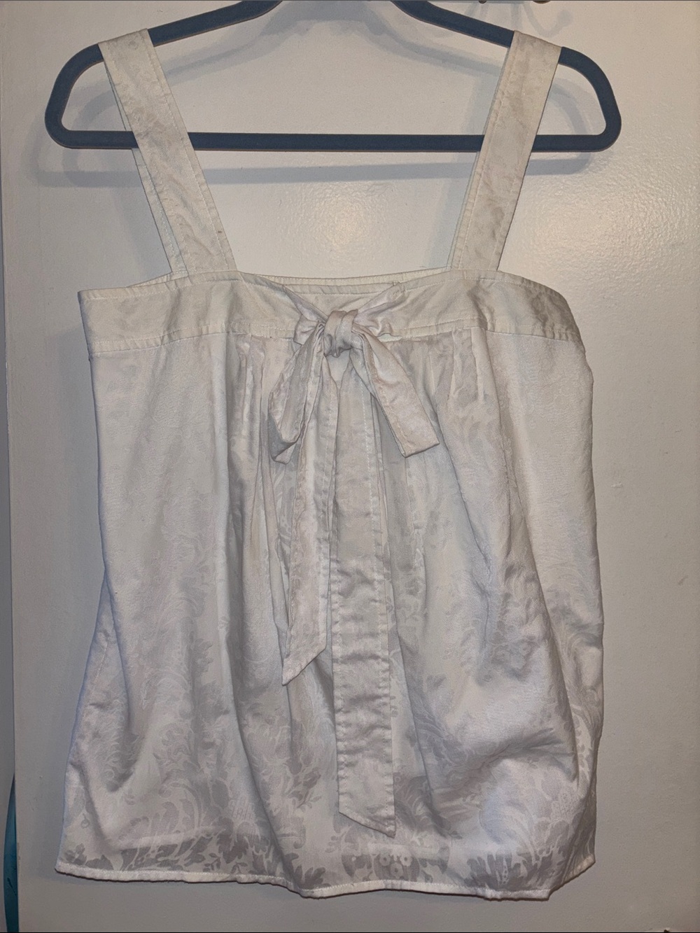 LOFT White Tie-Front Camisole